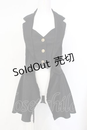 画像: axes femme POETIQUE / クラシックホルターベスト  クロ O-25-07-15-089-AX-TO-IG-OS