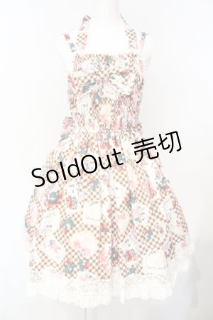 画像: BABY,THE STARS SHINE BRIGHT / ストロベリーレターズシャーリングプリンセスジャンパースカート  ブラウン O-25-07-15-010-BA-OP-OW-OS