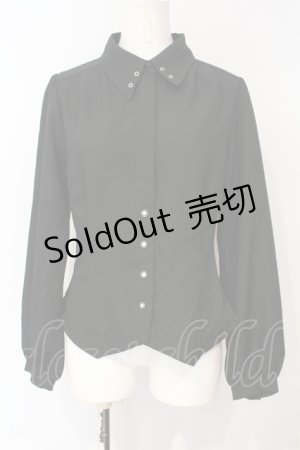 画像: axes femme / チェーン付コルセット風ブラウス【チェーン欠品】  クロ O-25-07-15-096-AX-BL-IG-OS