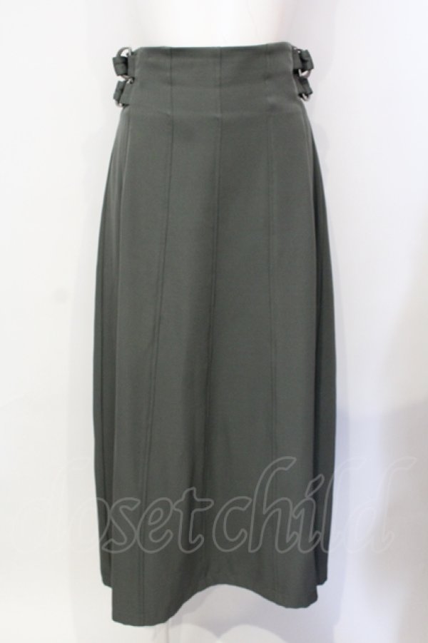 画像1: axes femme / ハイウエストロングスカート  グリーン O-25-07-15-097-AX-SK-IG-ZT460 (1)