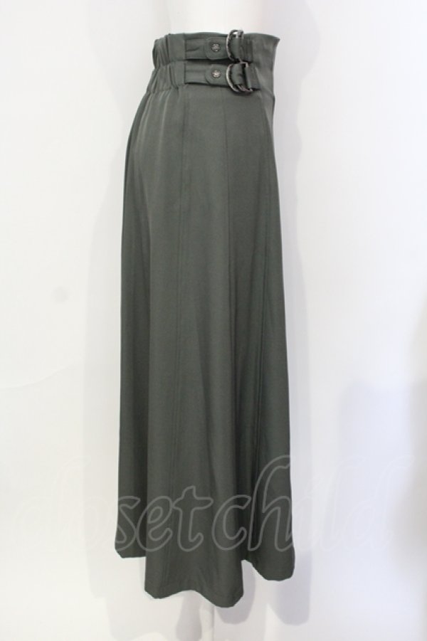 画像2: axes femme / ハイウエストロングスカート  グリーン O-25-07-15-097-AX-SK-IG-ZT460 (2)