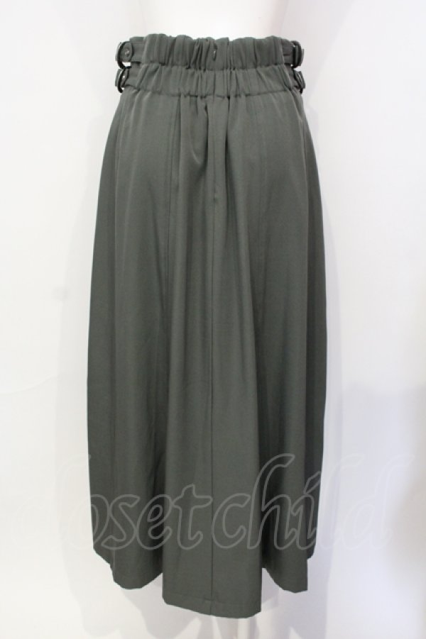画像3: axes femme / ハイウエストロングスカート  グリーン O-25-07-15-097-AX-SK-IG-ZT460 (3)