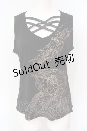 画像: Qutie Frash / クロスタンク  ブラック×ゴールド O-25-07-15-111-QU-TO-IG-OS