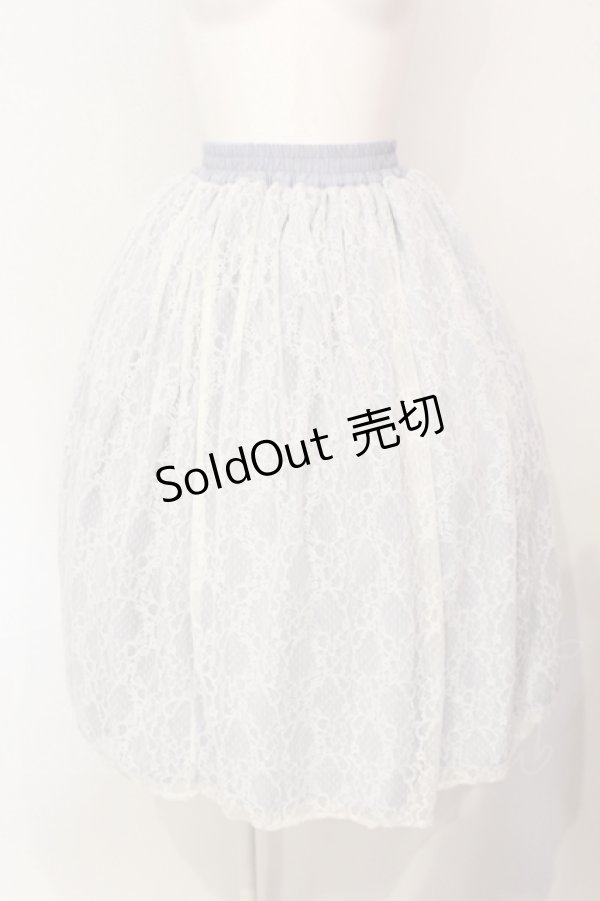 画像1: 海外ロリィタ / レースレイヤードスカート S サックス O-25-07-15-021-LO-SK-IG-OS (1)