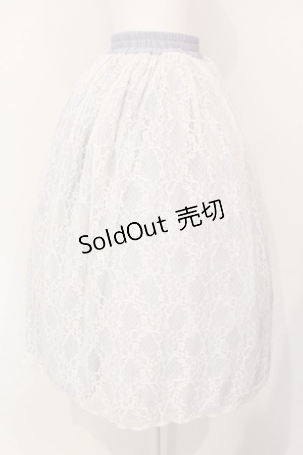 画像2: 海外ロリィタ / レースレイヤードスカート S サックス O-25-07-15-021-LO-SK-IG-OS (2)