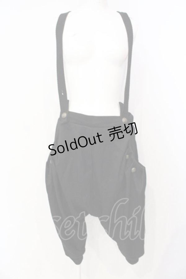 画像1: Qutie Frash / サス付きサルエルパンツ  ブラック O-25-07-17-004-QU-PA-YM-OS (1)