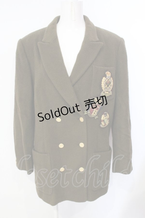 画像1: INGEBORG / エンブレムモヘア混ジャケット  ブラウン O-25-07-17-038-LO-CO-IG-ZT-C058 (1)