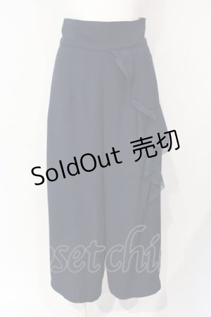 画像: an another angelus / レース使いサイドラッフルパンツ  ネイビー O-25-07-17-053-CA-PA-IG-ZT105