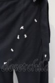 画像2: INGEBORG / うさぎ刺繍エプロン付きパンツ  ブラック O-25-07-17-006-LO-PA-IG-ZT015 (2)
