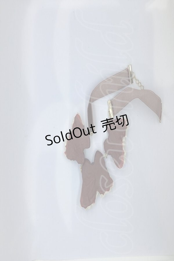 画像2: Boo!Do堂 / リボンフリルのチョーカー  ワイン O-25-07-17-1082-GO-AC-OW-ZT486-F003 (2)