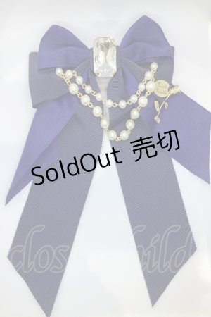 画像: Enchantlic Enchantilly / 宝石箱パールリボンブローチ〜私の為の一輪の薔薇〜  ブルー O-25-07-17-1016-LO-AC-IG-ZT208-F002