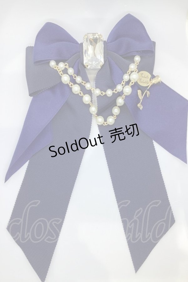 画像1: Enchantlic Enchantilly / 宝石箱パールリボンブローチ〜私の為の一輪の薔薇〜  ブルー O-25-07-17-1016-LO-AC-IG-ZT208-F002 (1)