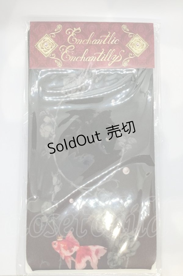 画像1: Enchantlic Enchantilly / 金魚の宝石箱オーバーニーソックス  クロ×アカ O-25-07-17-1003-LO-ZA-IG-ZT168-F001 (1)