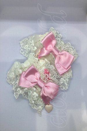 画像: Angelic Pretty / 配色ハートチャームお袖とめ  シロ×ピンク O-25-07-17-1039-AP-ZA-OW-OS