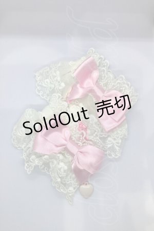 画像: Angelic Pretty / 配色ハートチャームお袖とめ  シロ×ピンク O-25-07-17-1039-AP-ZA-OW-OS
