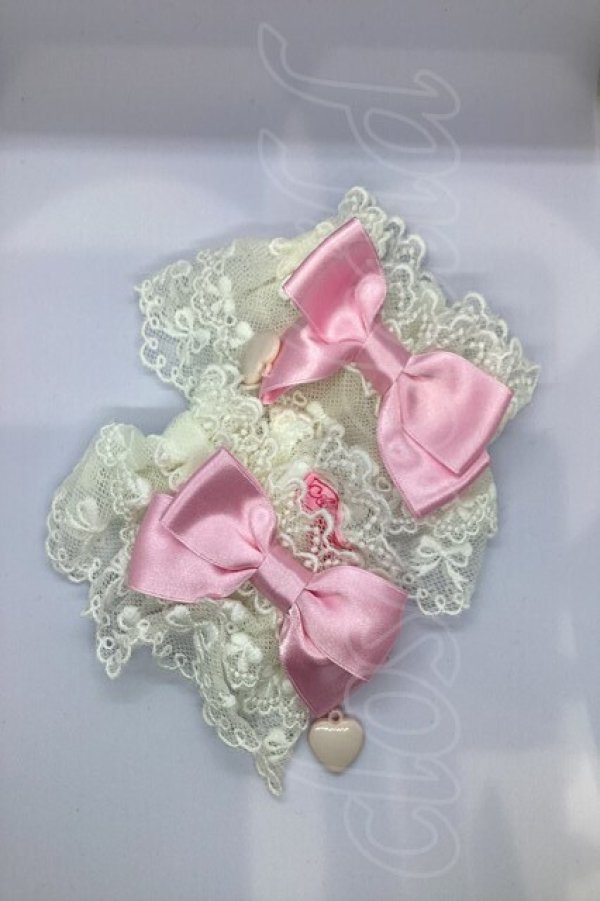 画像1: Angelic Pretty / 配色ハートチャームお袖とめ  シロ×ピンク O-25-07-17-1039-AP-ZA-OW-OS (1)