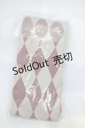 画像: Angelic Pretty / クラウンロゴオーバーニー  シロ×アカ×ネイビー O-25-07-17-1045-AP-ZA-IG-ZT168-F001