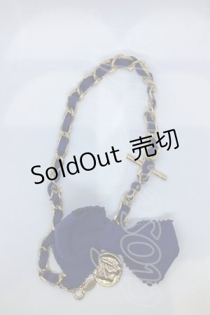 画像: KANEKO ISAO / リボン＆コインバッグチャーム  ネイビー×ゴールド O-25-07-17-1069-EL-ZA-OW-OS