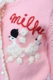 画像2: MILK / プードルモチーフカーディガン  ピンク O-25-07-17-065-ML-TO-OW-OS (2)