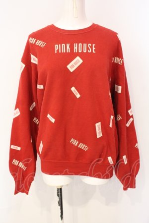 画像: PINK HOUSE / ロゴパッチスウェット L アカ O-25-07-17-008-LO-TO-IG-OS