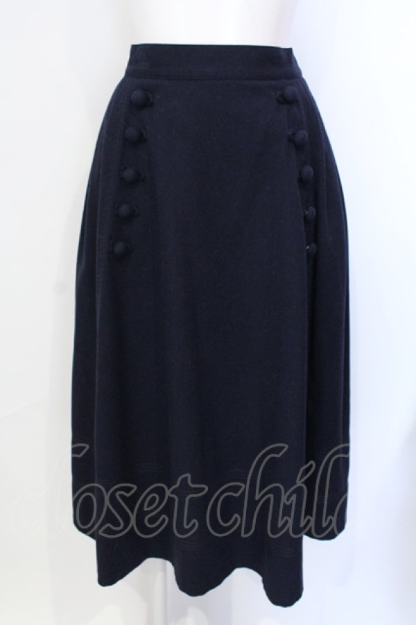 画像1: Fi.n.t / ナポレオン風ボリュームタックスカート  ネイビー O-25-07-17-067-CA-SK-IG-ZT090 (1)