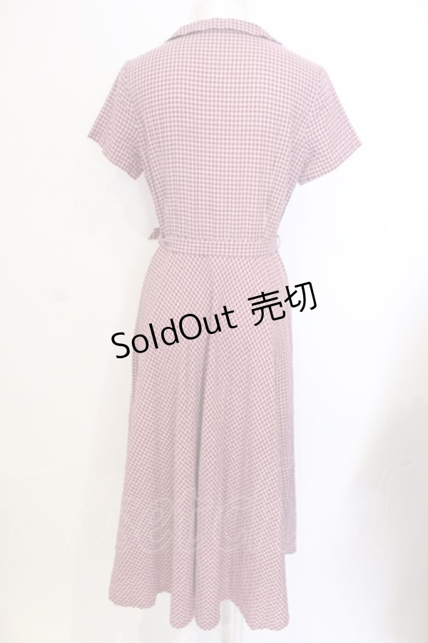 画像3: an another angelus / レトロチェックフィット&フレアーワンピース  ピンク O-25-07-17-071-CA-OP-IG-ZT161 (3)