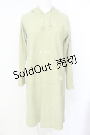 画像: PINK HOUSE / ロゴ刺繍ニットワンピース  グリーン O-25-07-17-009-LO-OP-IG-ZT198