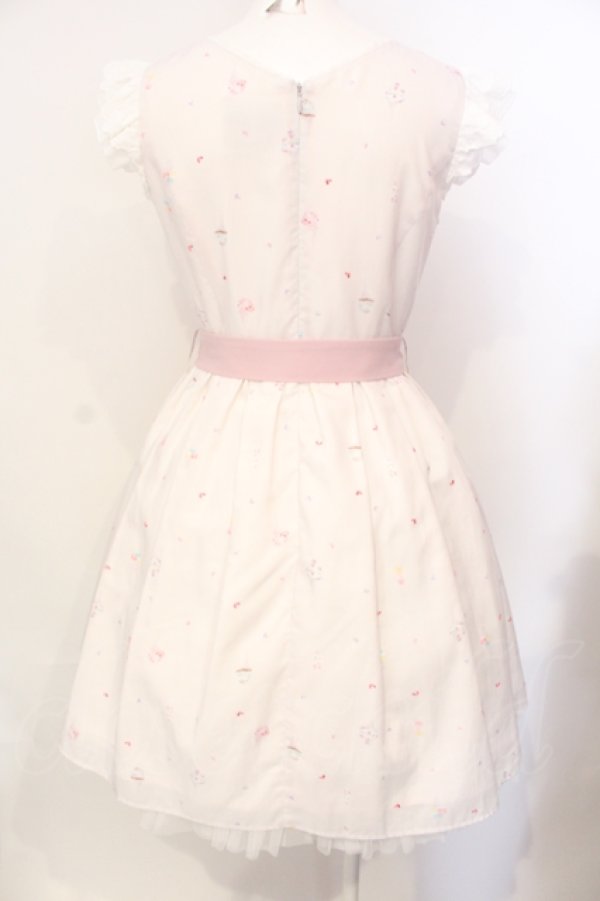画像4: mille fille closet by LODISPOTTO / Ice Creamシュガーワンピース M シロ×ピンク O-25-07-17-081-LO-OP-OW-OS (4)