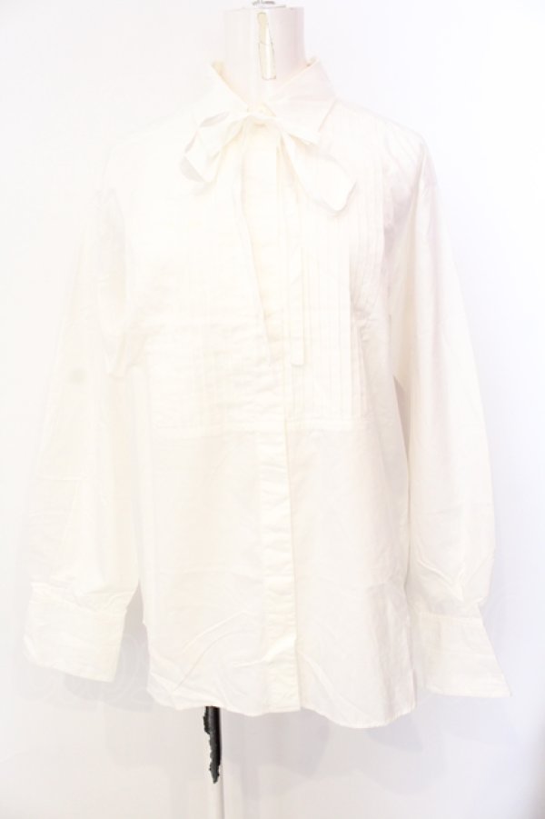 画像1: INGEBORG / スクエアタックブラウス  シロ O-25-07-17-010-LO-BL-IG-ZT195 (1)