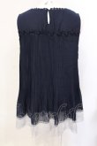 画像2: axes femme / プリーツシフォンノースリーブトップス M ネイビー O-25-07-17-091-AX-TO-IG-ZT144 (2)