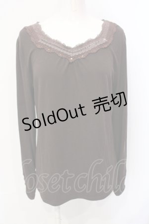 画像: axes femme / ベロアラインカットソー  ブラウン O-25-07-17-095-AX-TO-IG-ZT055