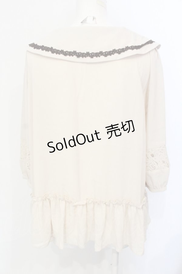 画像3: axes femme / ラッフルセーラーブラウス M アイボリー O-25-07-17-097-AX-BL-IG-ZT506 (3)