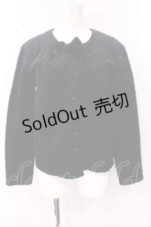 画像: INGEBORG / ベロアキルトジャケット  クロ O-25-07-17-011-LO-JA-IG-ZT209