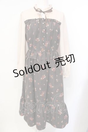 画像: axes femme / 切り替えビスチェ風ワンピース M ブラウン O-25-07-17-107-AX-OP-OW-OS