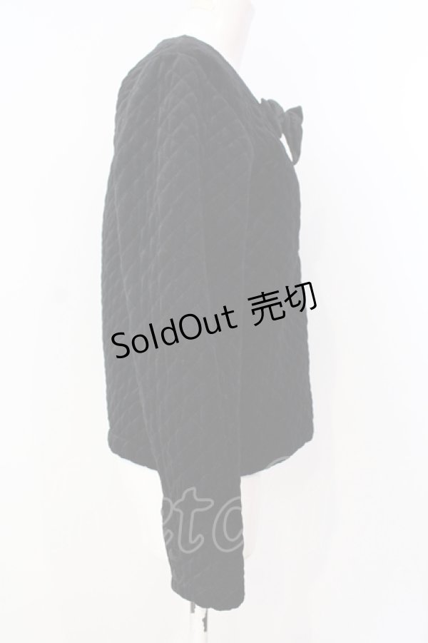 画像2: INGEBORG / ベロアキルトジャケット  クロ O-25-07-17-011-LO-JA-IG-ZT209 (2)