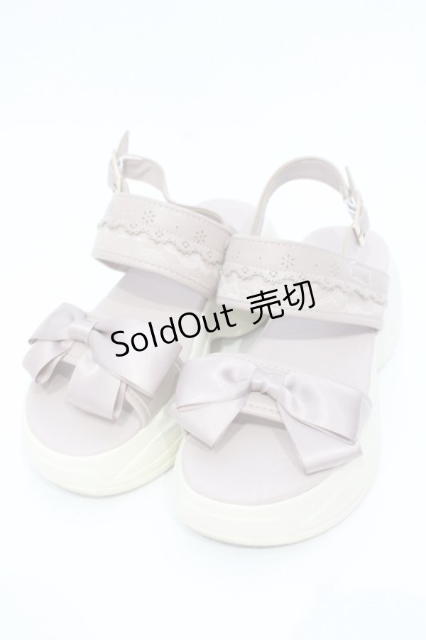 画像1: m petit by misako / AMリボンスニーカーサンダル M ピンク O-25-07-17-114-LO-SH-IG-ZTK022 (1)