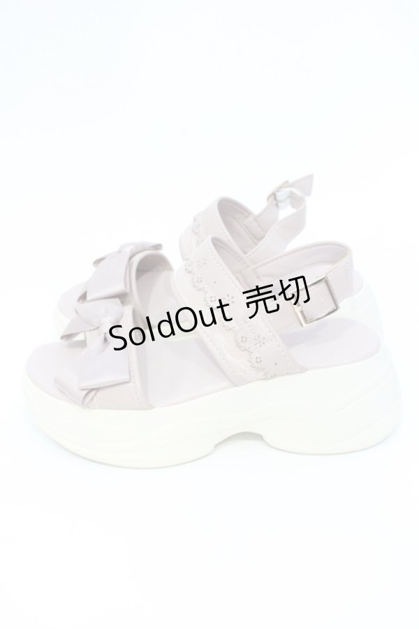 画像3: m petit by misako / AMリボンスニーカーサンダル M ピンク O-25-07-17-114-LO-SH-IG-ZTK022 (3)