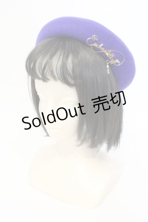 画像: Enchantlic Enchantilly / ロゴプリントベレー帽  ブルー O-25-07-17-115-LO-AC-IG-OS
