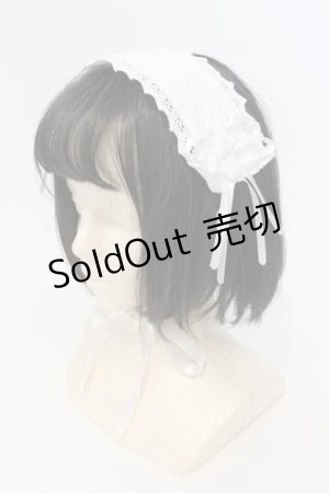 画像: Innocent World / ミニバラサテンリボン付きヘッドドレス  シロ O-25-07-17-119-IW-AC-IG-OS