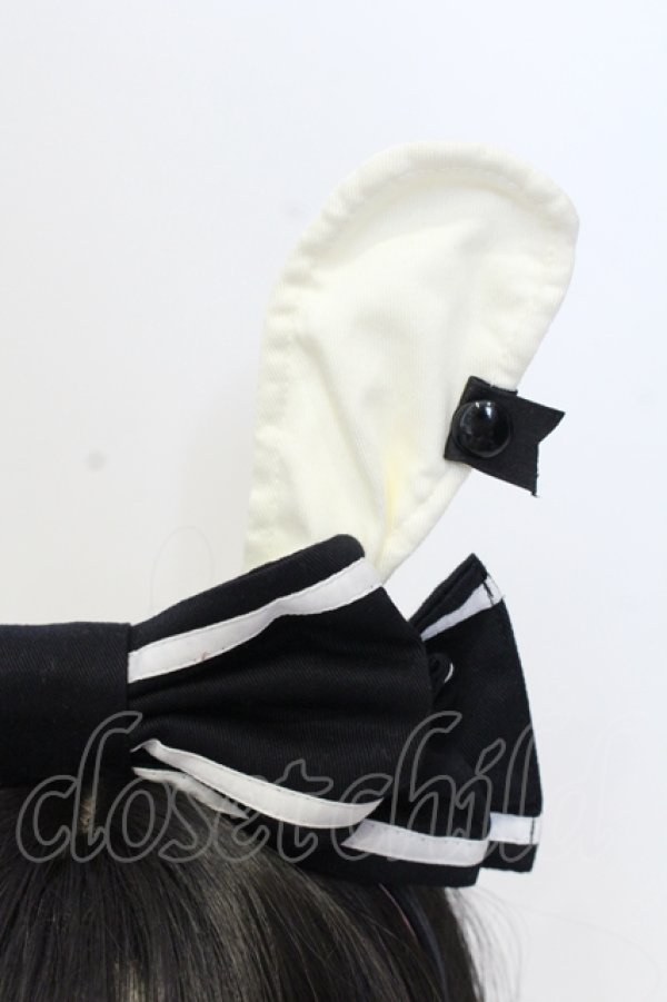 画像2: Angelic Pretty / Marionette Clockラビットカチューシャ  クロ O-25-07-17-121-AP-AC-IG-OS (2)