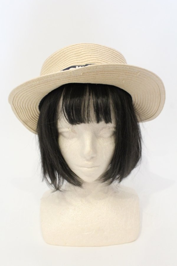 画像4: axes femme / 巻き薔薇ブローチカンカン帽  ナチュラル×ブルー O-25-07-17-122-AX-AC-IG-ZT-K011 (4)