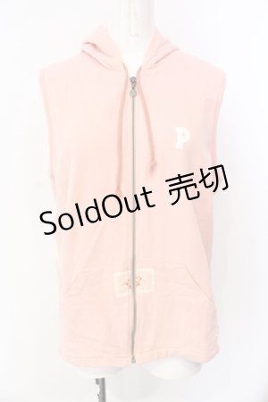 画像: PINK HOUSE / フードノースリーブベスト  ピンク O-25-07-17-014-LO-TO-IG-ZT196