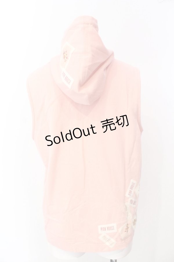 画像4: PINK HOUSE / フードノースリーブベスト  ピンク O-25-07-17-014-LO-TO-IG-ZT196 (4)