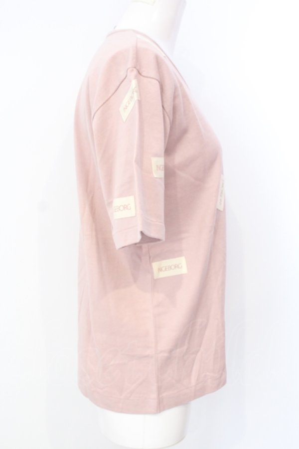 画像2: INGEBORG / ロゴパッチTシャツ S ピンク O-25-07-17-016-LO-TS-IG-ZT182 (2)