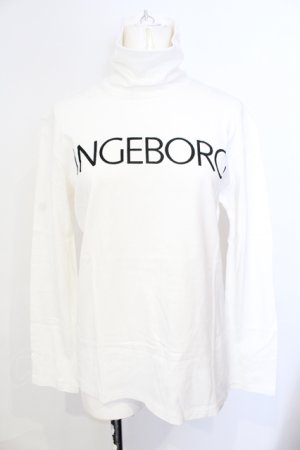 画像: INGEBORG / ロゴプリントハイネックカットソー  シロ O-25-07-17-020-LO-TO-IG-OS