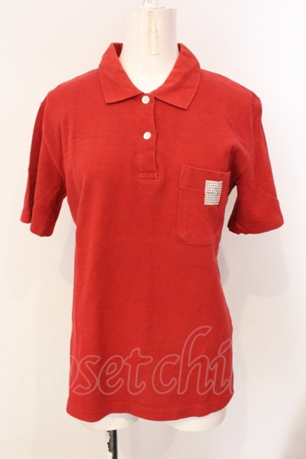 画像1: KANEKO ISAO / タグポケットポロシャツ  アカ O-25-07-17-025-EL-BL-IG-ZI (1)