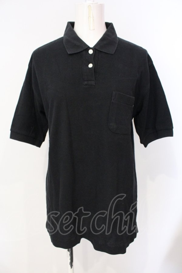 画像1: PINK HOUSE / バックロゴプリントポロシャツ  クロ O-25-07-17-027-LO-BL-IG-ZT224 (1)