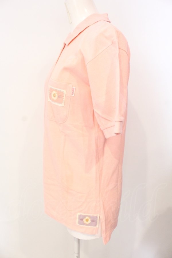 画像2: PINK HOUSE / ロゴパッチポロシャツ  ピンク O-25-07-17-032-LO-BL-IG-ZT212 (2)