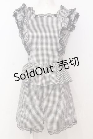 画像: evelyn / ギンガムチェックセットアップ  クロ O-25-07-18-029-LO-OP-OW-OS