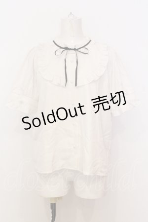 画像: evelyn / Uフリルブラウス  シロ O-25-07-18-034-LO-BL-OW-OS